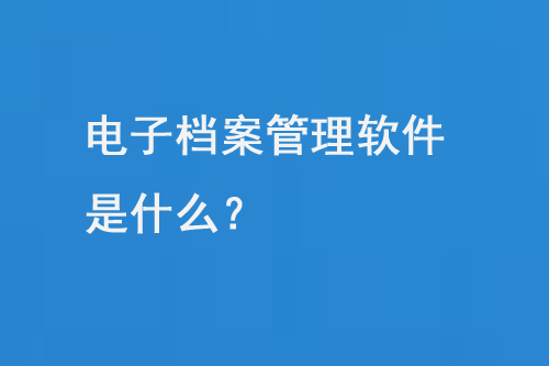 電子檔案管理軟件是什么-大圖